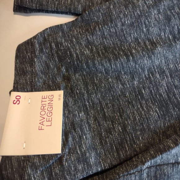 Girls SO® Leggings NWT Black Texture Size 7 - Picture 2 of 4